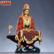 ST/💛Yuantong  Guanyin Bodhisattva/Buddha Statue Taiwan Pure Copper Hand Painting Guanyin Avalokitesvara Decoration Guany