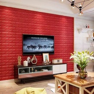 Promo // Wallpaper Dinding 3D Timbul Isi 10 Lembar Motif Batu Bata Putih Murah