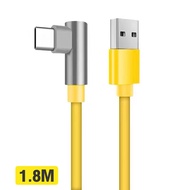 สายชาร์จ Redmi K40 6A 90 องศา L USB C Xiaomi 6A USB Type C Cable Charger 1/1.8เมตร Turbo Tipo Fast Charging Type-Cabo สำหรับ Mi 12 11 10 pro 9 5G Poco Redmi K30S K40 HUAWEI OPPO VIVO SAMSUNG S22S21