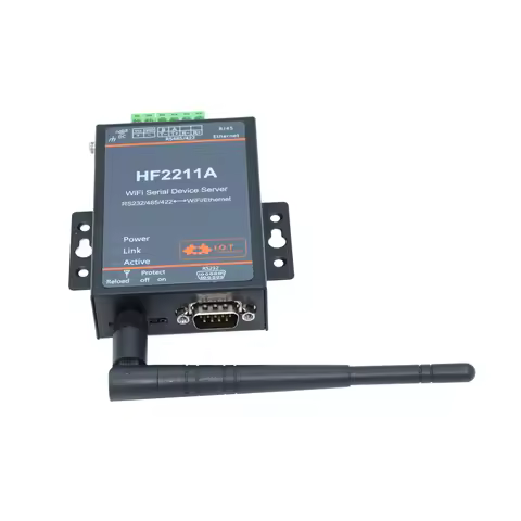 WiFi Serial Device Server RS232 RS422 RS485 To Ethernet WiFi Converter HF2211A Support Modbus TCP Pr