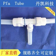 【公司貨】PFA等徑變徑三通直角彎頭水管氣動防水電纜固定頭外牙接頭