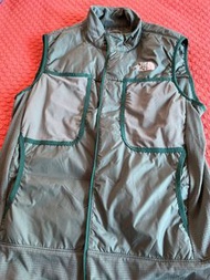 The North Face 綠色連帽背心外套 L碼
