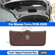 คุณภาพสูงสำหรับ Nissan Terra 2018แผ่นหนัง2020 2019แผ่นป้องกันท้ายรถดัดแปลงประตูท้ายหลังรถแผ่นกันรอยข