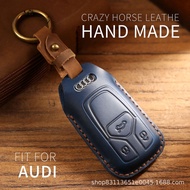 Audi key cover Audi Keychain leather Key Case Cover For Audi C6 A7 A8 R8 A1 A3 A4 A5 Q7 Accessories