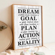 Office Wall Decoration Work Room Wall Display Vintage Wooden Poster Wall Decor Motivational Quote