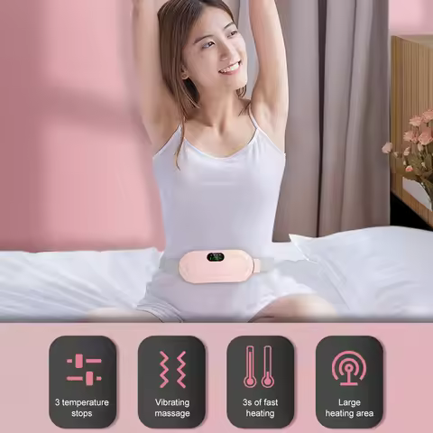 USB Electric Menstrual Heating Belt for Women Menstrual Spasm Massager Vibrator Relieves Discomfort 