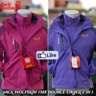 Jaket Gunung Wanita Jack Wolfskin Double Layer 2In1 Polar Grade Origin