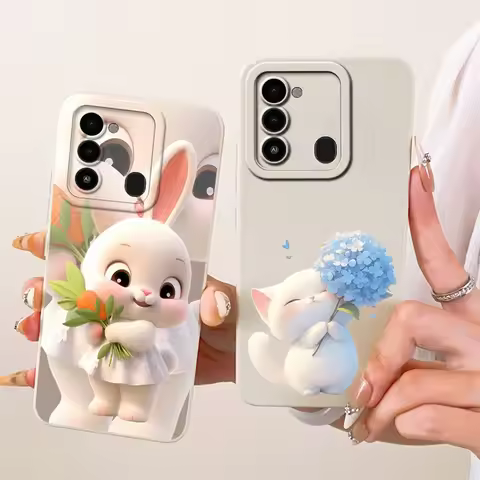 For Tecno Spark 8C Case Tecno Spark GO 2022 Phone Cases KG5 KG5h KG5k Spark 9 Cute Cartoon Shockproo