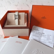 近全新✨ Hermes Heure H 手錶 滿鑽H手錶 鱷魚皮錶帶 台灣購證購入