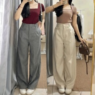 Oro Pants Women's Trendy High Waist Office Work Pants Korean Style Premium Anti-Wrinkle Pants Women 