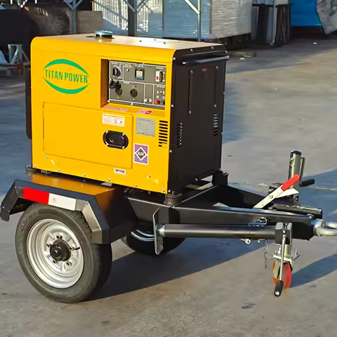 Silent Trailer Diesel Genset 3KW 5KW 6KW 7KW 8KW 10KW 12KW 15KW Trailer Silent Diesel Generator