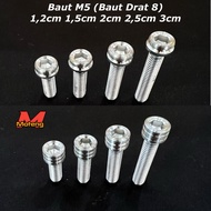 M5 Bolt (8 Thread Bolt) L Stainless Motif 1.2cm 1.5cm 2cm 2.5cm & 3cm (M5x12 M5x15 M5x20 M5x25 M5x30