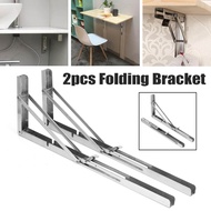 2PCS Stainless Steel Bracket For Folding Stand Table Shelf Support Wall Mounted Goods Shelve Mesa De Pared Plegable Bookshelf