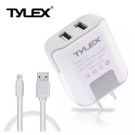 Tylex T-77 2.1A Dual Output USB Port Fast Charging Travel Adapter Charger for Android