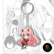 Darling in the Franxx Zero Two anime keychain, manga fashion backpack and handbag decoration accesso
