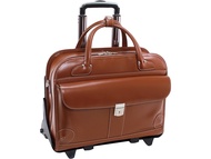 McKleinUSA W Series LAKEWOOD Ladies' Leather Check-Point Friendly Briefcase, Brown (96614)