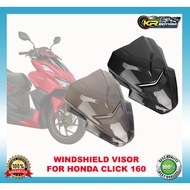 Windshield Visor for Honda Click160 ABS / Vario160 ABS Plastic High Quality 3M Tape - Plug and Play