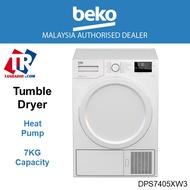 Beko Dryer With Auto Anti-Creasing And Child Lock DPS7405XW3