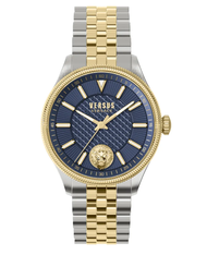 VERSUS VERSACE - Colonne Bracelet Watch (Yellow Gold / Stainless Steel Strap with Blue Dial)