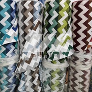 KAIN CENIL ZIGZAG / KAIN SOFA MOTIF ZIGZAG / KAIN SOFA GARIS GARIS / KAIN CHENIL CENIL BELUDRU BLUDR