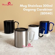 Y4. Mug Cangkir Kopi / Cangkir Carabiner s Stainless Steel 300ml
