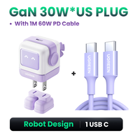 UGREEN Uno 65W GaN Fast RobotGaN Charger 3-Port for infinix SAMSUNG s25 Ultra A35 A55 Z Flip5 S24 S2