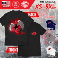 NARUTO Akatsuki Anime Cartoon Streetwear Baju Cotton XS-5XL Lengan Pendek Short Sleeve T-Shirt Baju 
