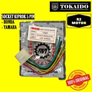 TKD SOCKET SOKET COP KIPROK 5 PIN BEAT CB150R CBR150R CRF150 MEGAPRO SCOOPY SPACY SUPRA X 125 TIGER VERZA BYSON MX KING NMAX VIXION XABRE LAMA OLD ADVANCE PRIMUS NEW MONO FI TOKAIDO MURAH KUAT PRESISI