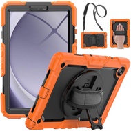 for Galaxy Tab A9 Plus Case 11 inch 2023, Rotatable Stand&amp;Hand Strap Hybrid 3 Layer Rugged Shockproof Case for Samsung Tab A8,Tab S9 FE,Tab S9/S8/S7,Tab A7 Lite,Tab S6 Lite