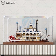 BrickLight™Canal Steamboat Acrylic display box Applicable for Lego 21356 Building Blocks Transparent