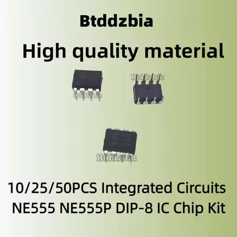 10/25/50PCS Integrated Circuits NE555 NE555P DIP-8 IC Chip Kit