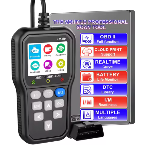 Car Diagnostic Tool Multi-language Code Reader Clear/Erase Codes OBD2 Scanner Check Engine System YM