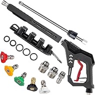 AURORA CAR Pressure Washer Gun with Swivel, with Replacement Wand Extension, with M22 14mm & 15mm Fi