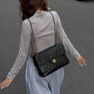 【雙面CF超稀有】 Chanel CF30 Jumbo 黑金羊皮 （專櫃396,500）