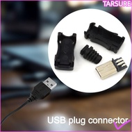 TARSUR Mini USB Male Connector, DIY 5Pin USB 2.0 Jack, Micro Male USB Plug Connector 4 In 1 Assemble
