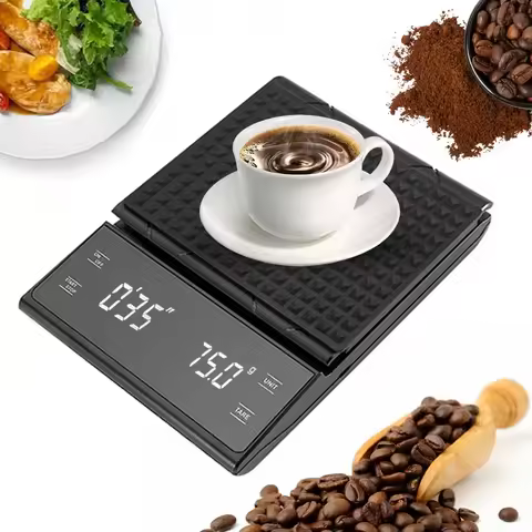 3kg/0.1g Precision Coffee Scale with Timer LCD Digital Kitchen Scale Multifunction Weighing Scale Po
