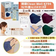 *包郵* 韓國 Clean Well KF94 口罩 酒紅 / 海軍藍 / 松綠