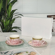 R4RW Eden Coffee Cup Saucer Retro Couple Girlfriends Pair Cup Gift Giving