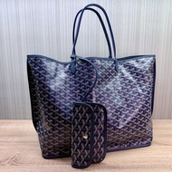 Goyard Anjou GM 戈雅深藍色雙面牛皮大款購物袋