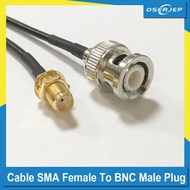 1PC RF Coaxiale Cable RG174 SMA Female Jack nut To BNC Male Plug RG174 20CM
