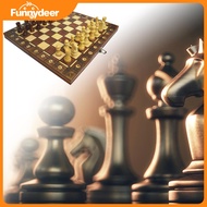 Funnydeer 3-in-1 combo bảng gập Bộ trò chơi cờ vua cờ backgammon cho trẻ em người mới bắt đầu 11x11i