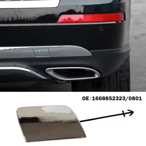 A1668852323 A1668850801 Rear Bumper Towing Eye Tow Hook Chrome Cover Cap For GL GLS X166 GLE W166 GL