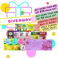 Korean Dessert Healthy Giveaway LactoJoy (Probiotics) Through Soothing Candy (Propolis) Dr.You Gummy (Collagen, Zinc) No Sugar Candy Red Ginseng Candy (Gift) Biopublic (Weight Loss, Low Calorie, Mineral, Energy) Bacchus Jelly (Taurin, Vitamin C)