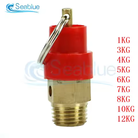 5Pcs 1/4'' BSP 1/3/4/5/6/7/8/10/12KG Air Compressor Safety Relief Valve Pressure Release Regulator 9
