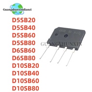 5Pcs D5SB20 D5SB40 D5SB60 D5SB80 D6SB60 D6SB80 D10SB20 D10SB40 D10SB60 D10SB80 rectifier bridge