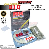 RK Takasago Sprocket Chain Kit for KLX150 Gear Package Gear Set KLX 150 Original RK Malaysia