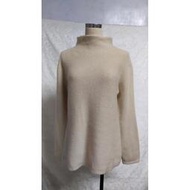超厚織義大利製 專櫃品牌ORWELL 100% cashmere 喀什米爾淺駝色 超柔 毛衣 ~L碼~E329