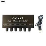 【hzsskkdssw03.sg】Headphone Mixer Audio Mixer Signal Selector Switcher 2 Input 4 Output Individually Controls Headphones Amplifier