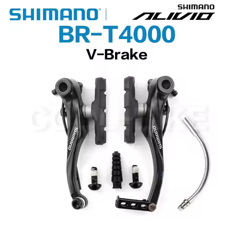 SHIMANO BR T4000 Alivio Linear V Brake Bicycle Brake BR-T4000 Upgraded BR-M422 Black / Silver Front