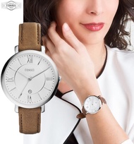 (Real Photo Original) Fossil Womens Date Brown Leather Watch ES3708 Jam Tangan Wanita